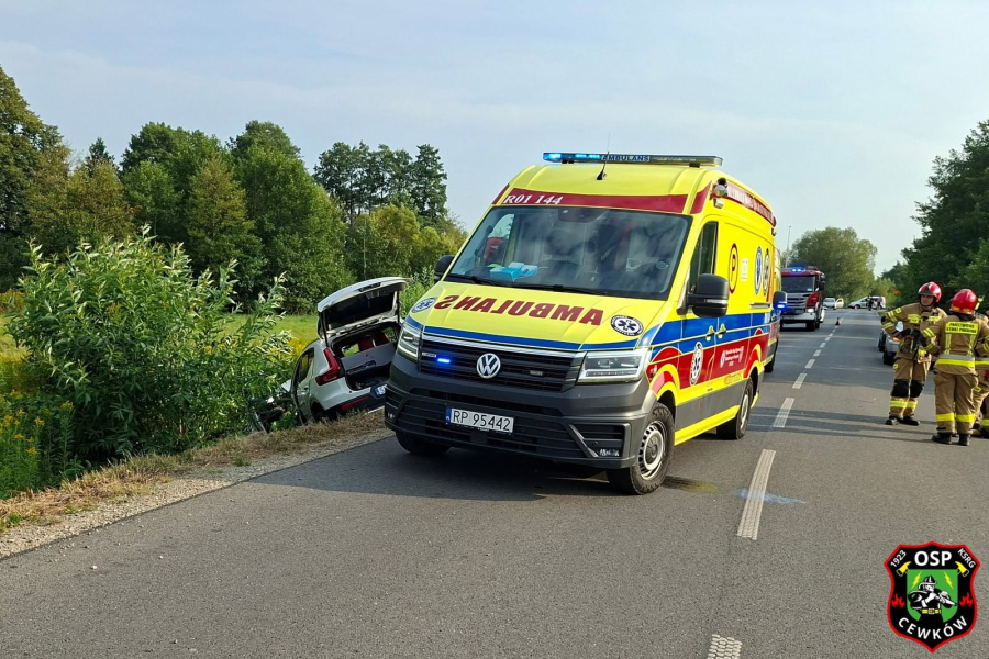 Wypadek w Cewkowie. Cztery osoby trafiły do szpitala [ZDJĘCIA]