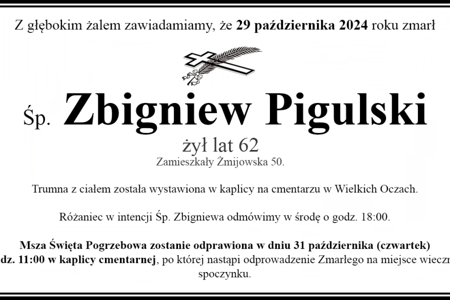 Zmarł Zbigniew Pigulski