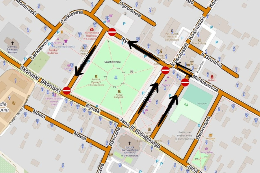 Uwaga! Nowa organizacja ruchu w centrum Cieszanowa