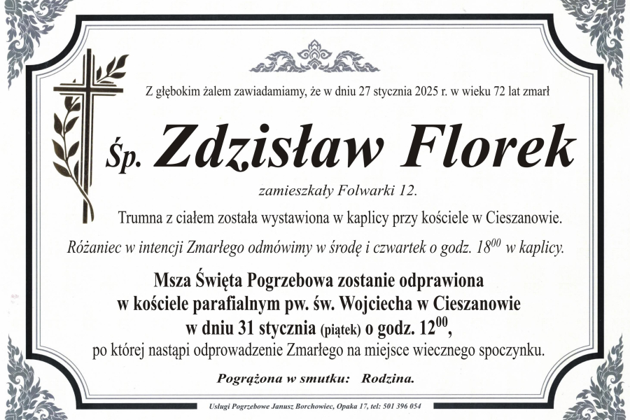Zmarł Zdzisław Florek [72 lata]