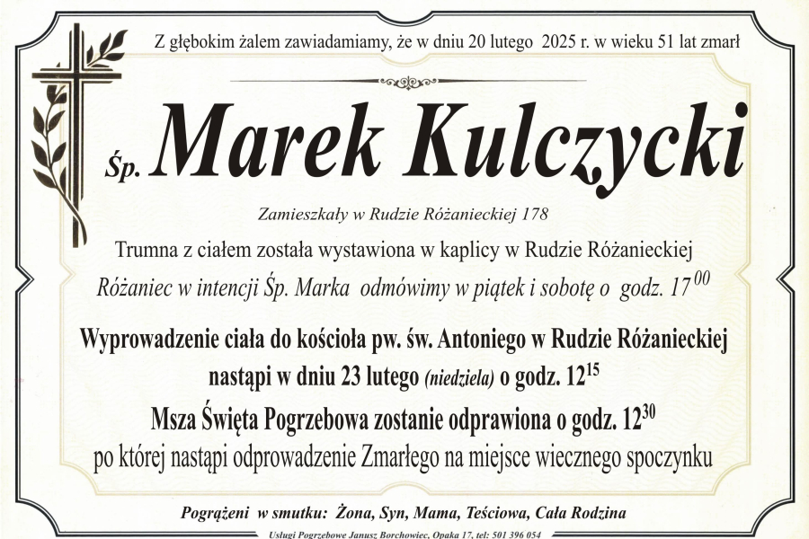 Zmarł Marek Kulczycki