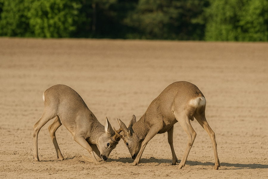 Nadleśnictwo Lubaczów: Walka dwóch kozłów uchwycona na nagraniu [ZOBACZ FILM]
