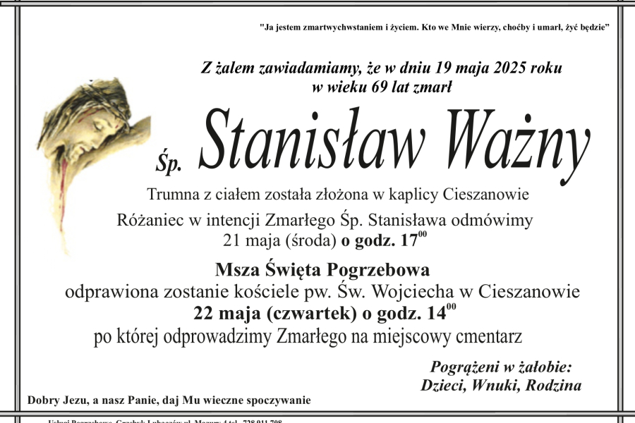 Zmarł Stanisław Ważny [69 lat]