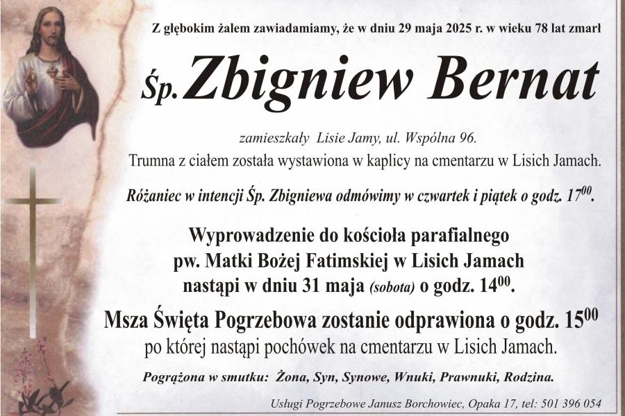Zmarł Zbigniew Bernat [78 lat]