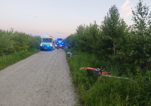 Wypadek motocyklistów w Cewkowie. Na miejscu dwa śmigłowce LPR
