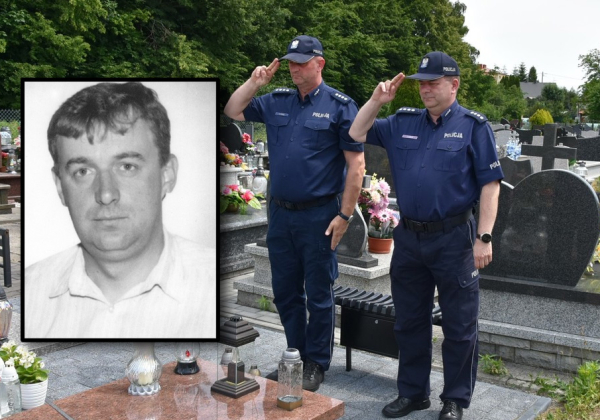 Zginął wracając ze służby. Lubaczowscy policjanci upamiętnili Tadeusza Sopla