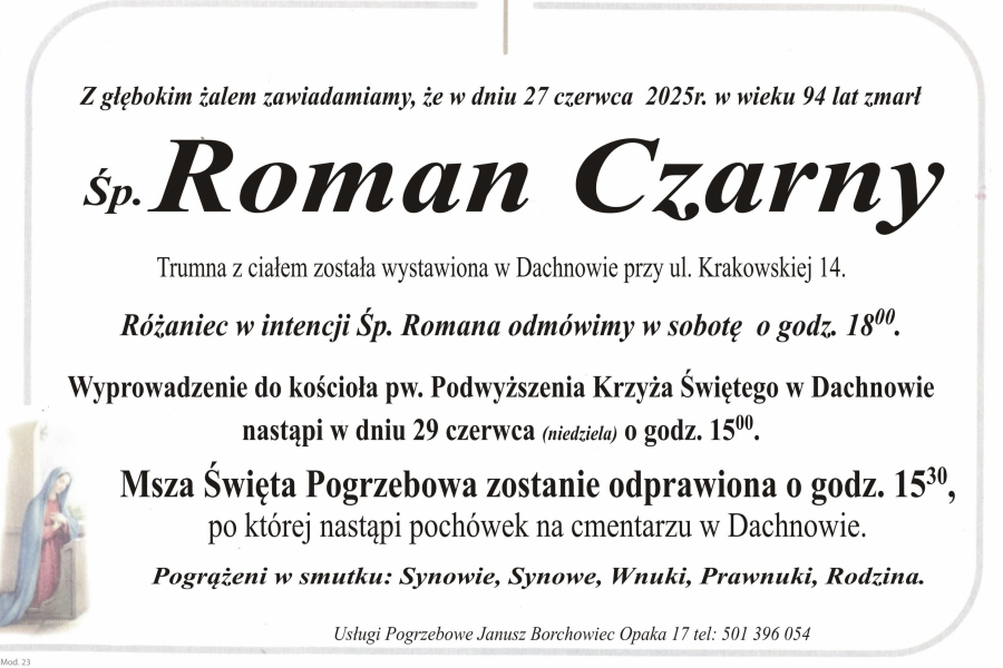 Zmarł Roman Czarny [94 lata]