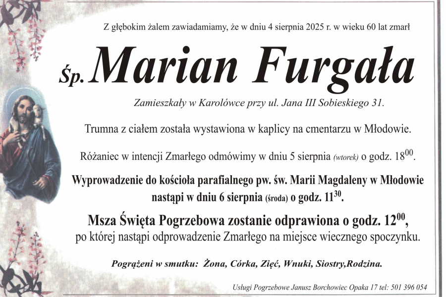 Zmarł Marian Furgała [60 lat]