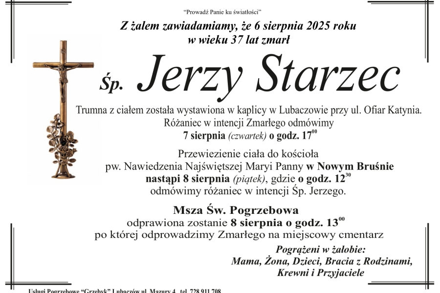 Zmarł Jerzy Starzec [37 lat]