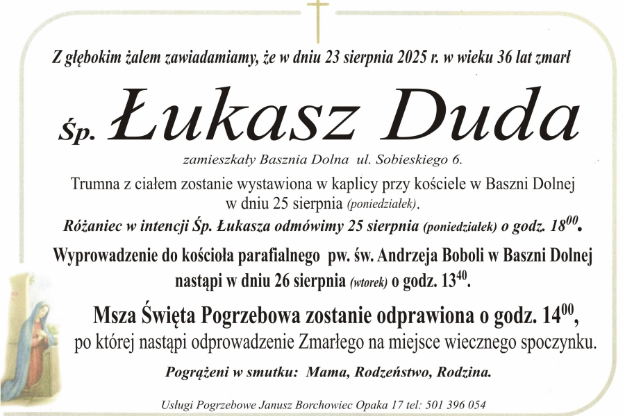 Zmarł Łukasz Duda [36 lat]