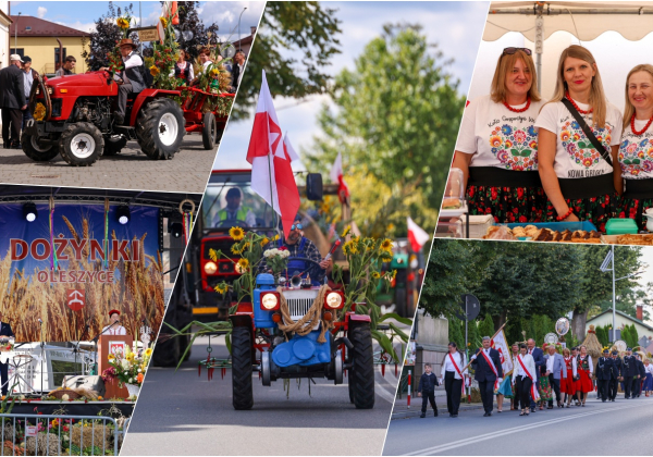 Tak wyglądały dożynki w Oleszycach. Zabytkowe traktory zrobiły furorę [ZOBACZ ZDJĘCIA]