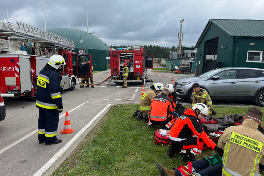 Biogazownia Gorajec 2025. Duże ćwiczenia strażaków z powiatu lubaczowskiego [ZDJĘCIA]