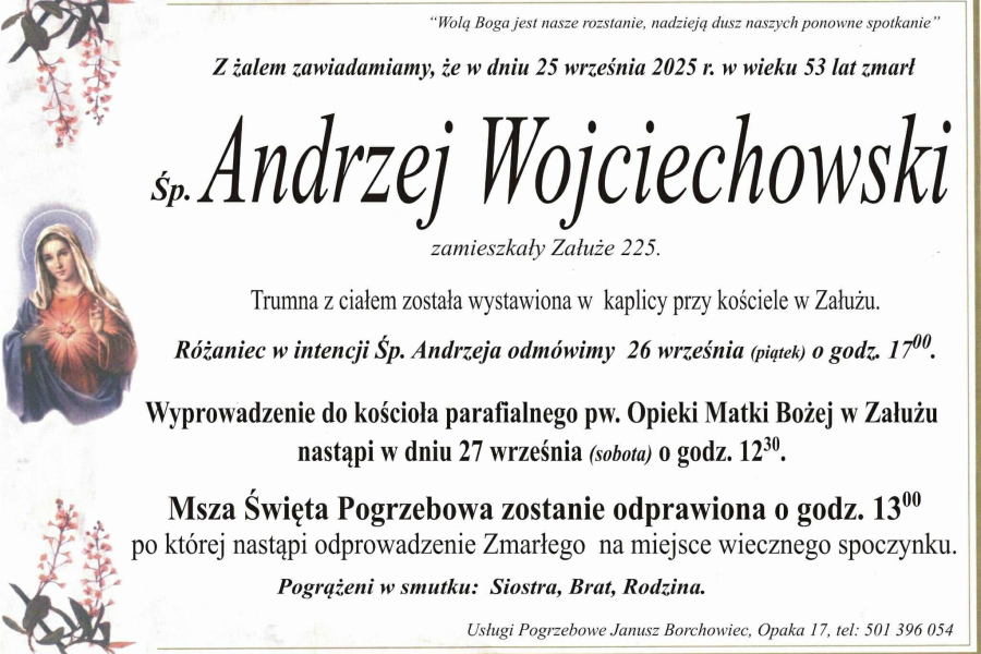 Zmarł Andrzej Wojciechowski [53 lata]
