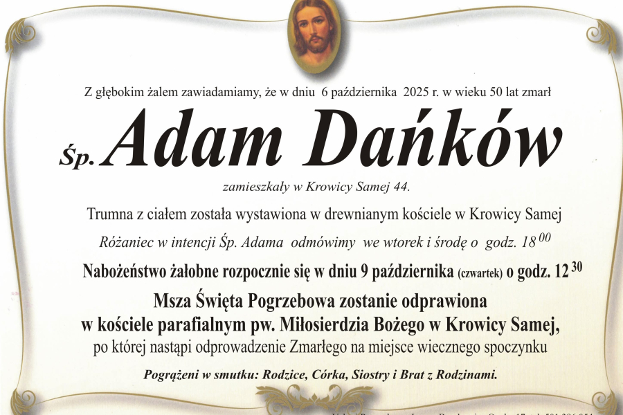 Zmarł Adam Dańków [50 lat]