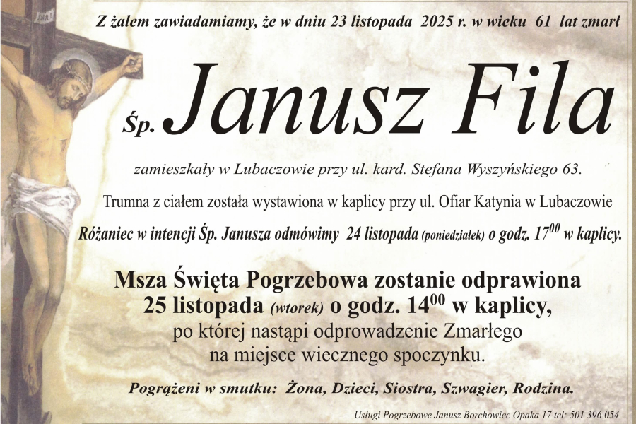 Zmarł Janusz Fila [61 lat]