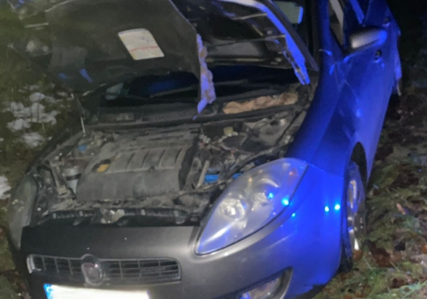 Antoniki: 33-latka z ponad 3 promilami wjechała do rowu