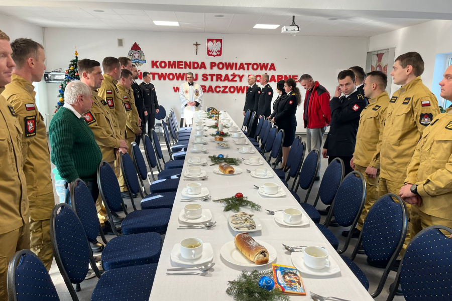 Spotkanie opłatkowe w Komendzie Powiatowej PSP w Lubaczowie