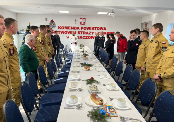 Spotkanie opłatkowe w Komendzie Powiatowej PSP w Lubaczowie