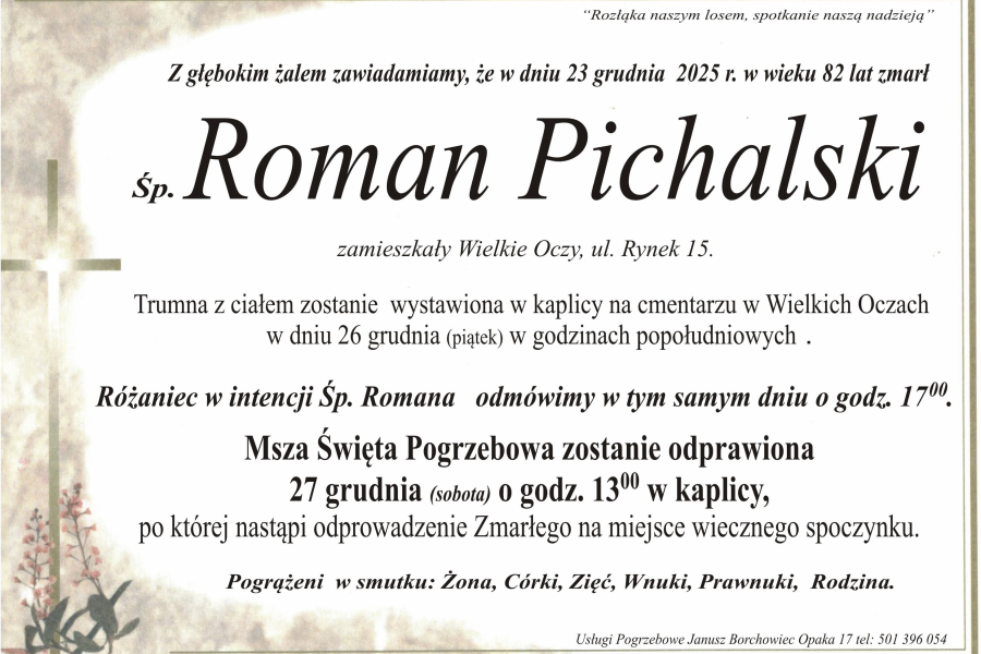 Zmarł Roman Pichalski [82 lata]