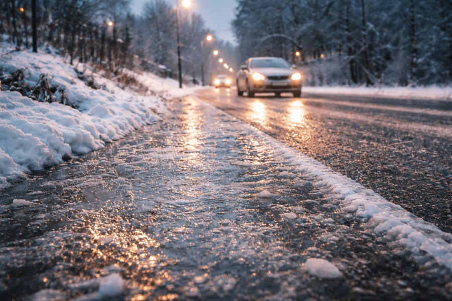 Oblodzenie w powiecie lubaczowskim. Ostrzeżenie IMGW na piątek i sobotni poranek