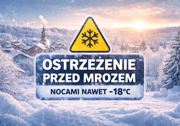 Ostrzeżenie przed mrozem. Temperatura w powiecie lubaczowskim może spaść do -18°C
