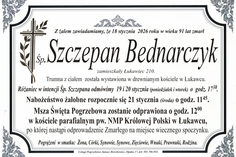 Zmarł Szczepan Bednarczyk [91 lat]