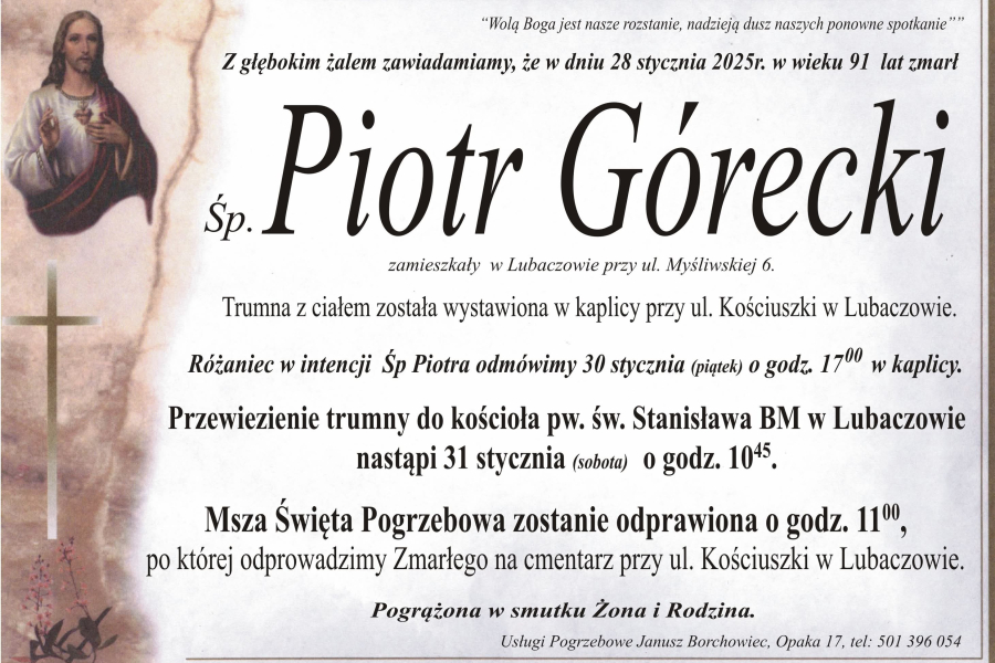Zmarł Piotr Górecki [91 lat]