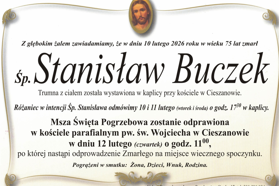 Zmarł Stanisław Buczek [75 lat]