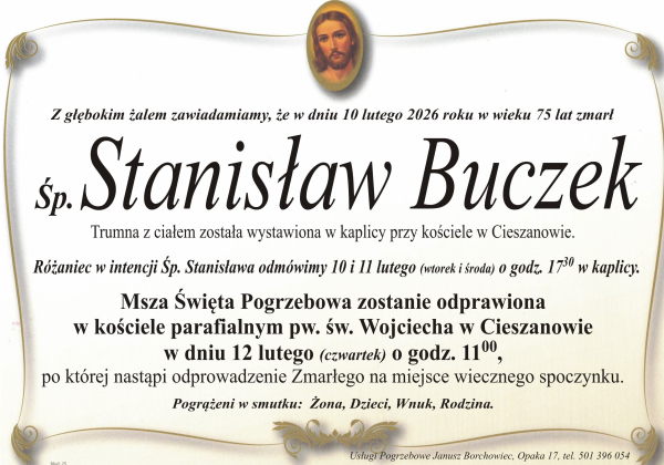 Zmarł Stanisław Buczek [75 lat]