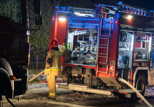 Alarm o pożarze postawił na nogi służby. Okazało się, że przypaliła się patelnia