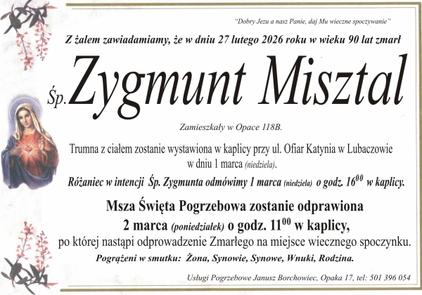 Zmarł Zygmunt Misztal [90 lat]