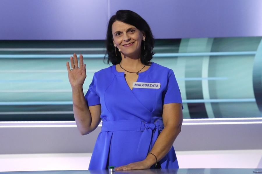 Małgorzata Kudyba z Rudy Różanieckiej w programie „Koło Fortuny”