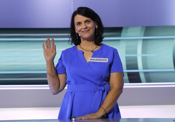 Małgorzata Kudyba z Rudy Różanieckiej w programie „Koło Fortuny”