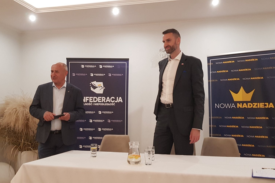Marcin Możdżonek i Adam Berkowicz odwiedzili Lubaczów. Spotkali się z mieszkańcami