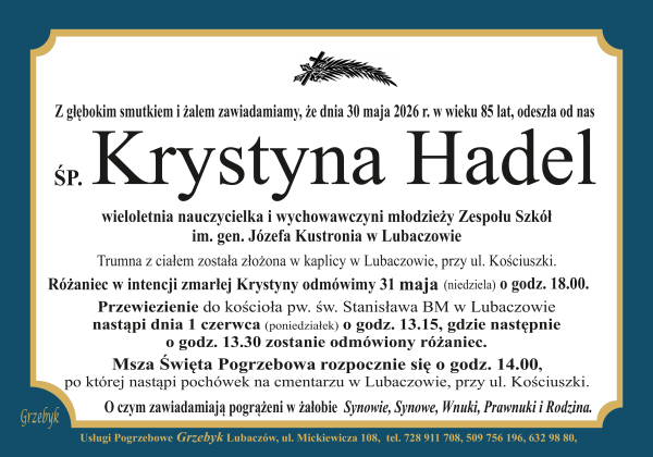 Krystyna Hadel