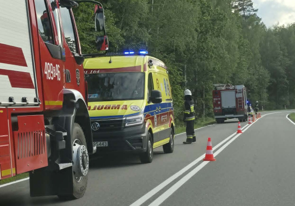 Samochód ciężarowy wypadł z drogi między Starym Siołem a Mołodyczem