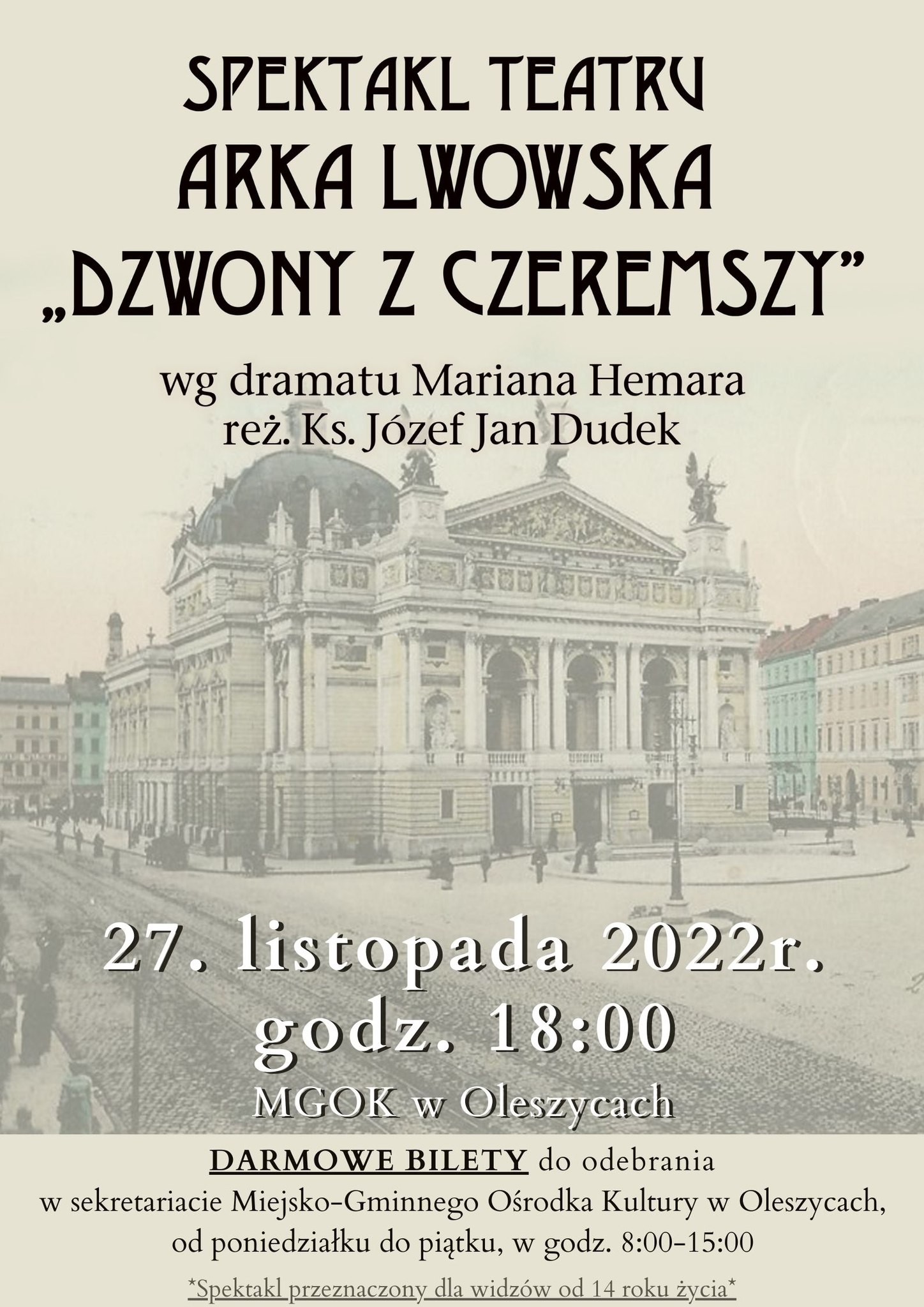 27 listopada: Spektakl "Dzwony z Czeremszy"
