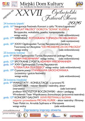 XXVII Ogólnopolski Festiwal Słowa w Lubaczowie