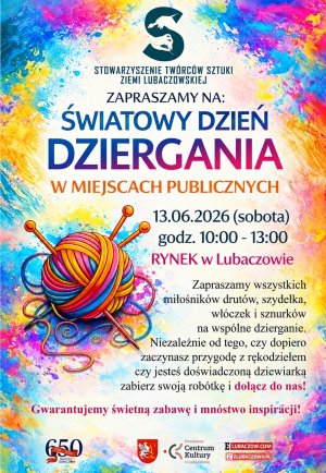 Światowy Dzień Dziergania w Lubaczowie