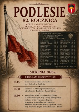 Obchody 82. rocznicy mordu w Podlesiu i Baszni Górnej