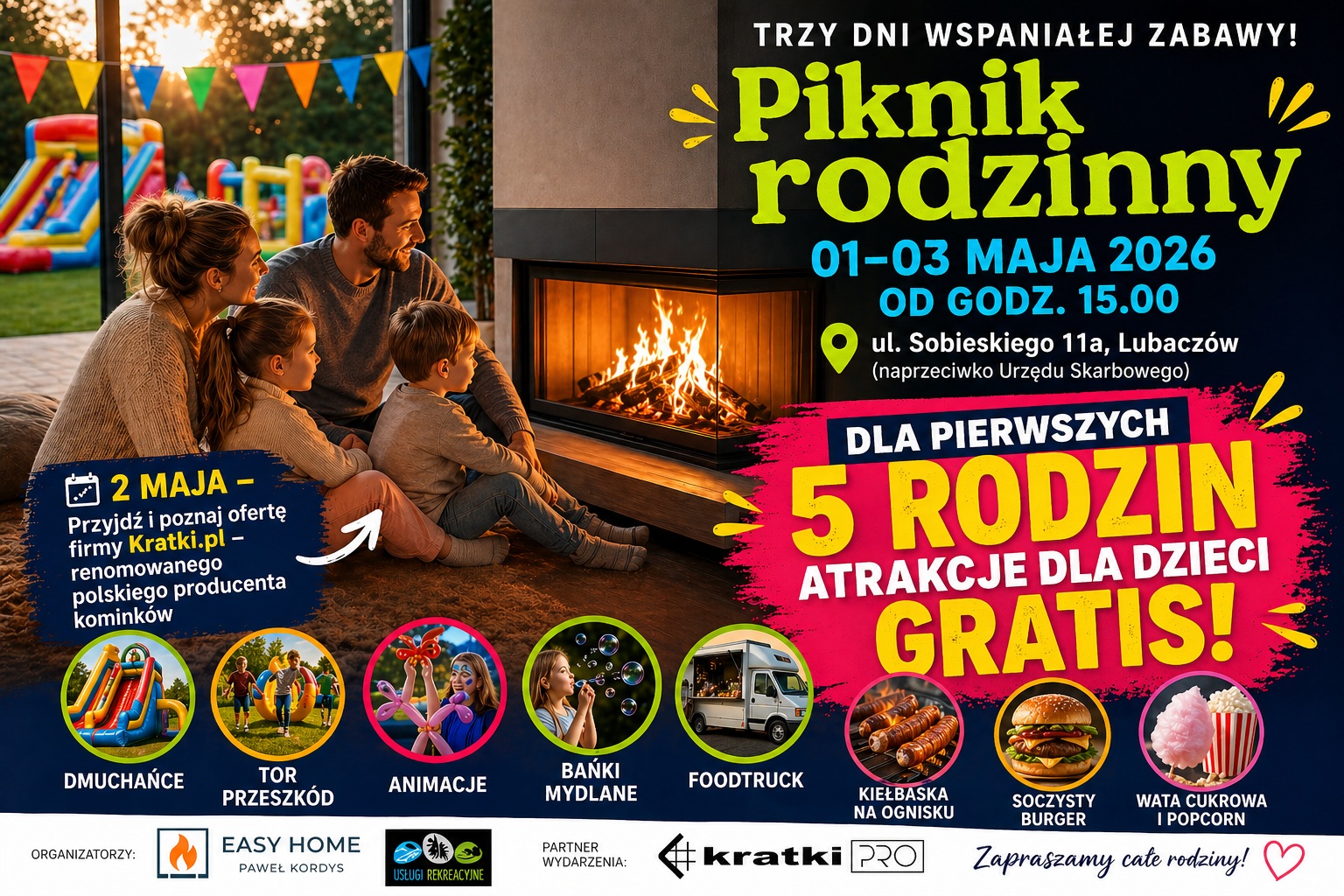 Majówkowy piknik z kominkami - otwarcie salonu Easy Home w Lubaczowie